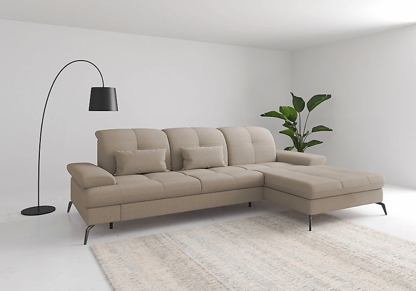 sit&more Ecksofa "Amica, L-Form, inkl. Sitztiefenverstellung & Armteilverst günstig online kaufen