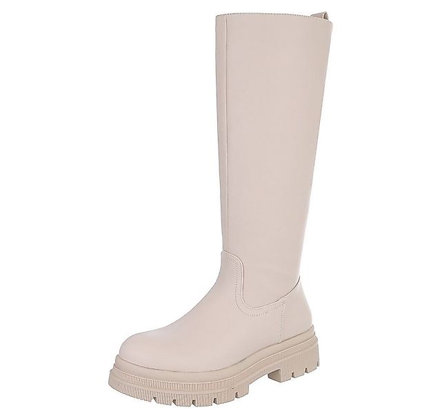 Ital-Design Modischer Damen Stiefel mit voluminösem Absatz Plateaustiefel ( günstig online kaufen