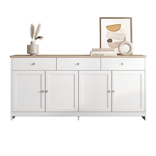OKWISH Sideboard (mit weißer Holzmaserung, vier günstig online kaufen