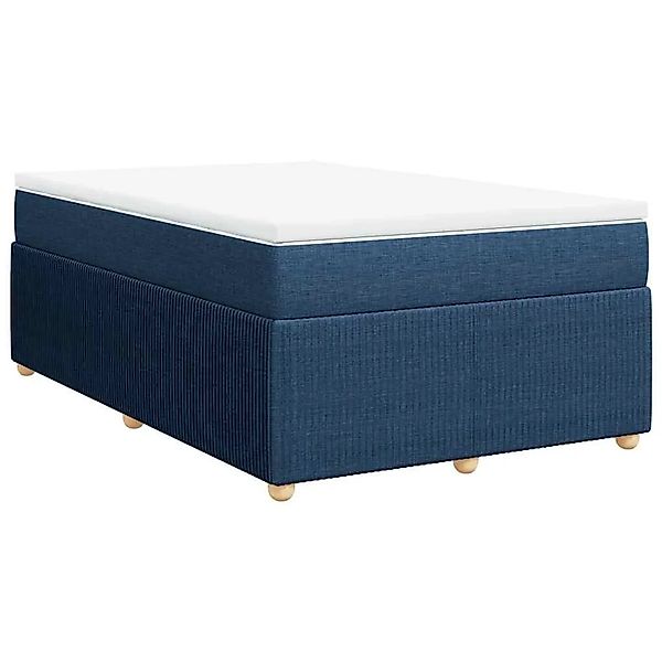 vidaXL Boxspringbett mit Matratze Blau 120x190 cm Stoff 3285559 günstig online kaufen