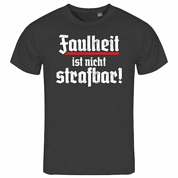deinshirt Print-Shirt Herren T-Shirt Faulheit ist nicht strafbar Funshirt m günstig online kaufen