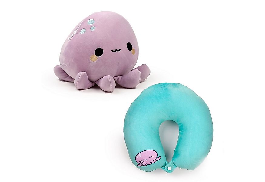 Puckator Nackenrollen Oktopus 2-in-1 Reisekissen und Plüschtier günstig online kaufen
