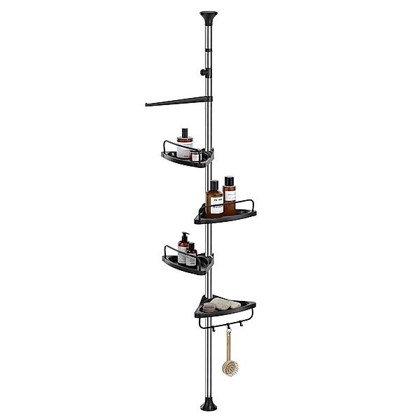 SONGMICS Duschablage, Duschablage Duschregal, höhenverstellbar, 95-300cm, günstig online kaufen
