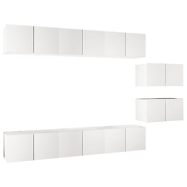 furnicato TV-Schrank TV-Schränke 8 Stk. Weiß Holzwerkstoff (1-St) günstig online kaufen