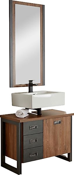 Home affaire Badmöbel-Set »Detroit, Bad im Industrialdesign, 2-teiliges Bad günstig online kaufen