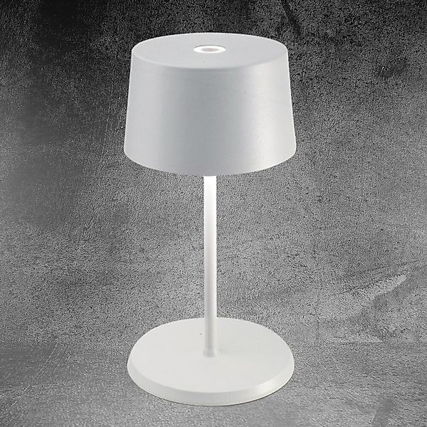 LED Akku Tischleuchte Olivia Mini in Weiß 2,2W 150lm IP65 2200 - 3000K günstig online kaufen