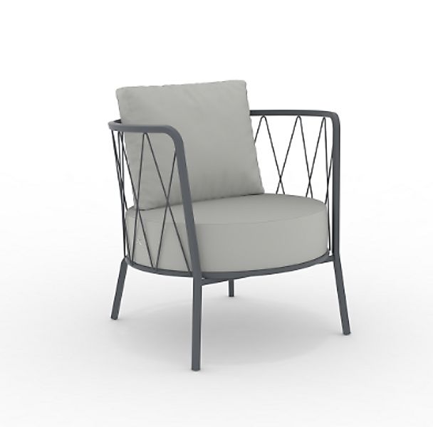 Daisy niedriger Lounge-Sessel dunkelgrau, grau-grigio günstig online kaufen