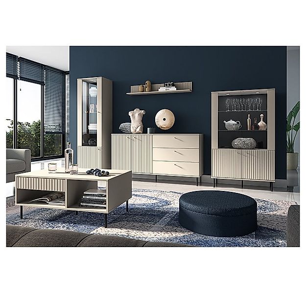 Lomadox Wohnzimmer-Set SALOU-131, (Mega-Spar-Set, 5-St., 5-tlg), in kaschmi günstig online kaufen