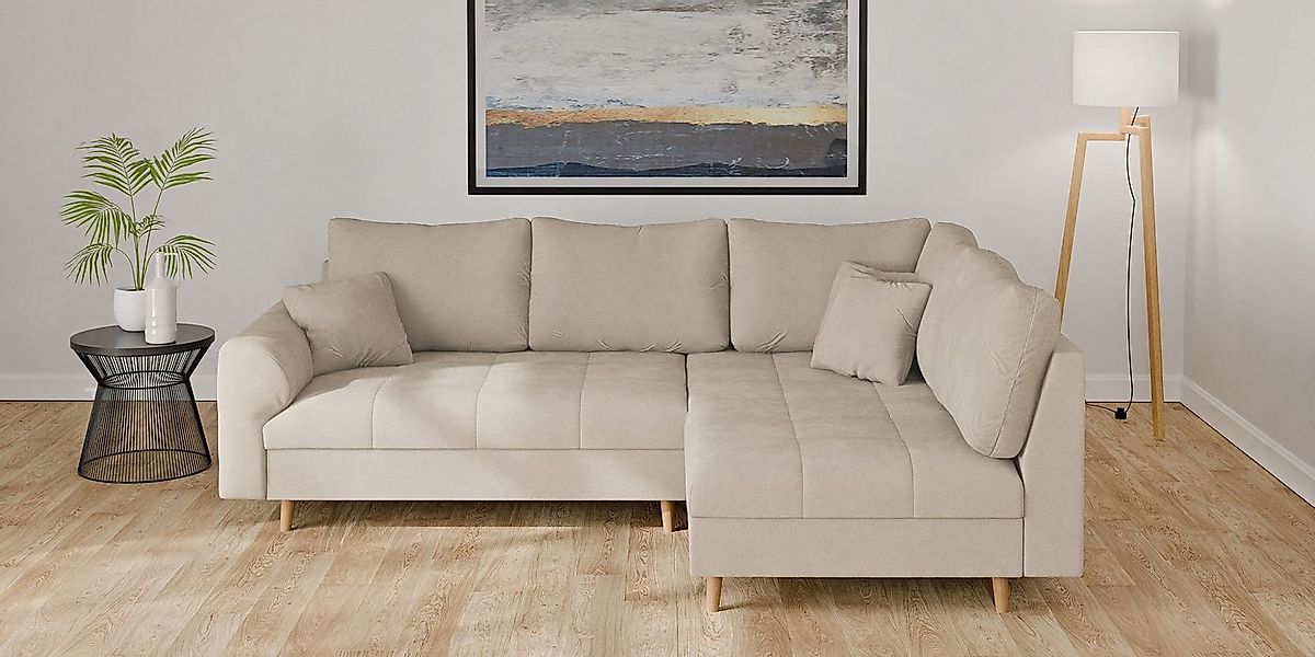 Home affaire Ecksofa CHARRE L-Form mit Ottomane, Maße B/T/H: 231/161/81 cm, günstig online kaufen