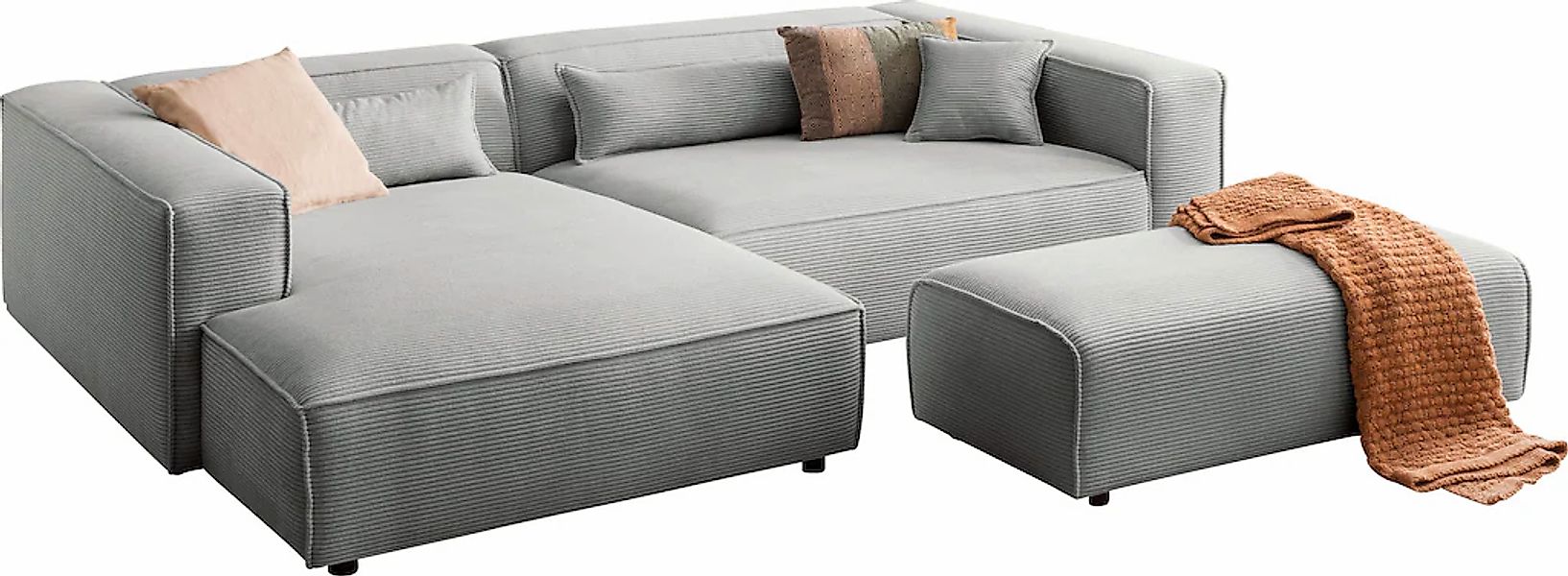 LeGer Home by Lena Gercke Ecksofa "PIARA XXL, L-Form, Schlaffunktion, Cord, günstig online kaufen