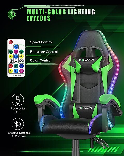 BIGZZIA Gaming-Stuhl mit LED - Gaming günstig online kaufen
