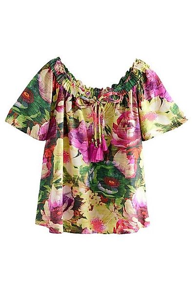 Next Blusenshirt Bardot-Oberteil mit Bindedetail, Kurzgröße (1-tlg) günstig online kaufen