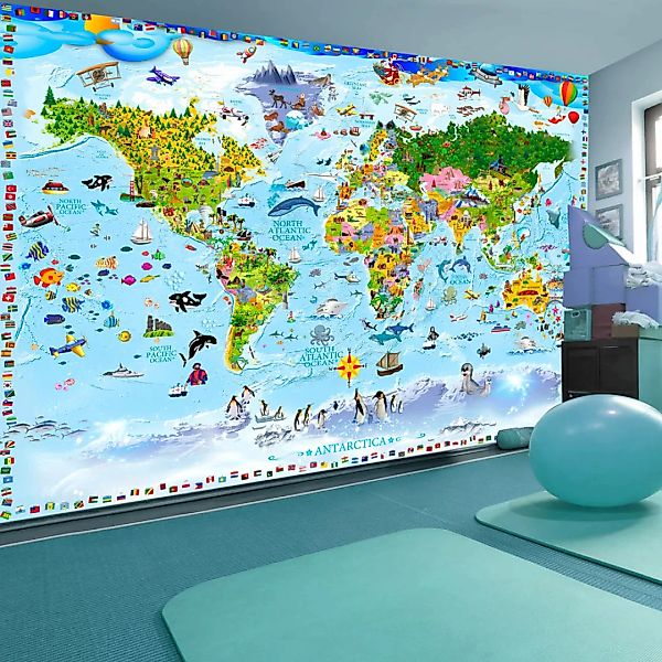 Fototapete - World Map for Kids günstig online kaufen