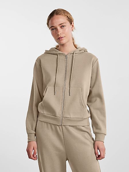 pieces Kapuzensweatshirt "PCCHILLI LS ZIP HOODIE NOOS BC" günstig online kaufen