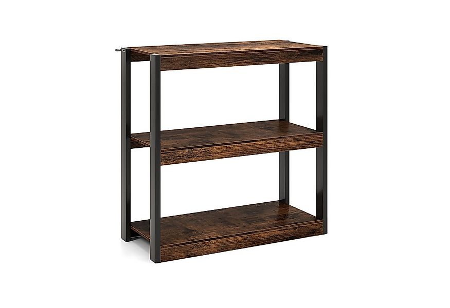 COSTWAY Bücherregal, Standregal 3 Ebenen, Holz, Leiterregal 90x39,5x90cm günstig online kaufen