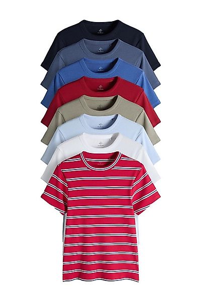The Set T-Shirt The Set gerippte Kurzarm-T-Shirts, 8er-Pack (8-tlg) günstig online kaufen