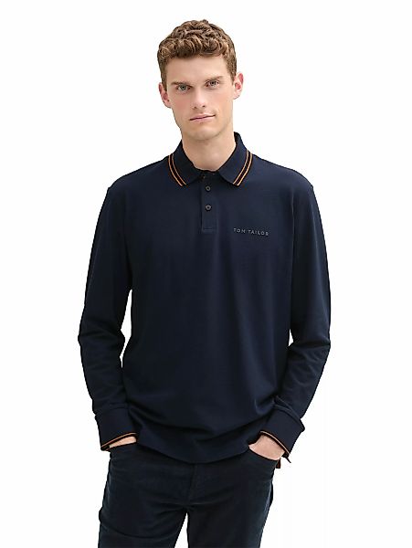 TOM TAILOR Langarm-Poloshirt, mit Stretchanteil günstig online kaufen