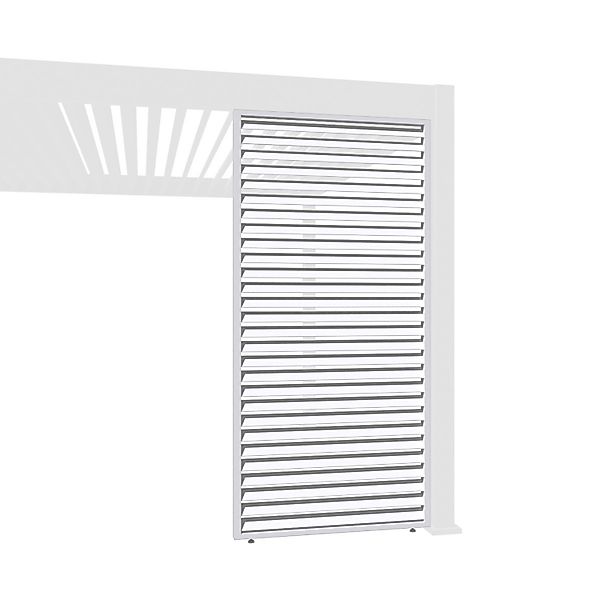 Weide Horizontale Lamellenwand für Weide Pergola 1,23m in Weiß aus Aluminiu günstig online kaufen