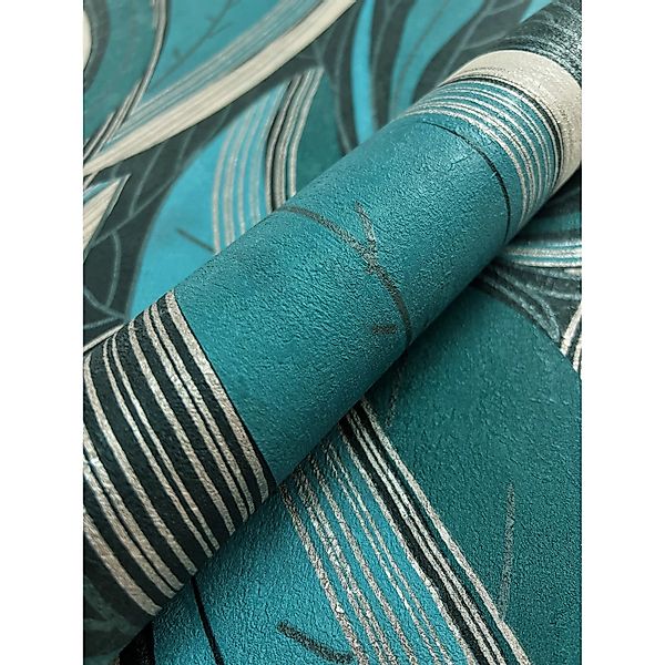 Newroom Vliestapete Gorana Blue Blätter Modern FSC® günstig online kaufen