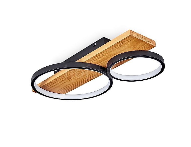 hofstein Deckenleuchte »Caces« dimmbare Deckenlampe aus Metall/Holz, 3000 K günstig online kaufen