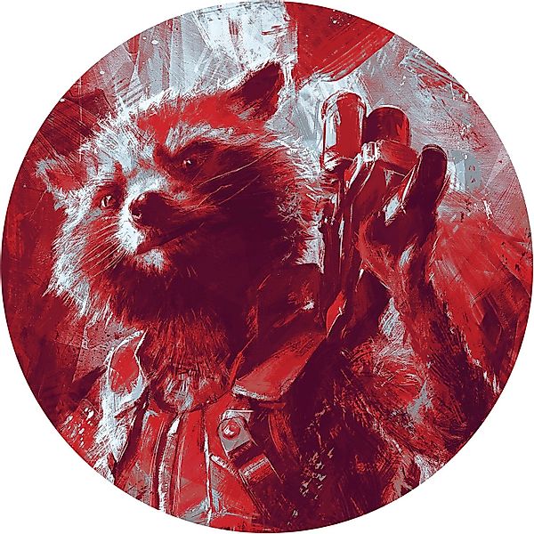 Komar Vliesfototapete Dot Avengers Painting Rocket Raccoon selbstkleb. Ø 12 günstig online kaufen