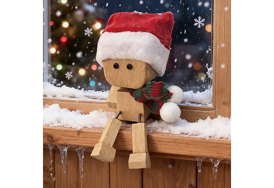 OKWISH Dekofigur Holzfigur Auto Deko Tischdekoration Armaturenbrett-Dekorat günstig online kaufen