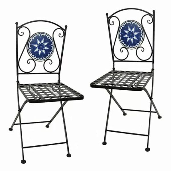 HTI-Line Metallstuhl 2er Set Marokko blau günstig online kaufen
