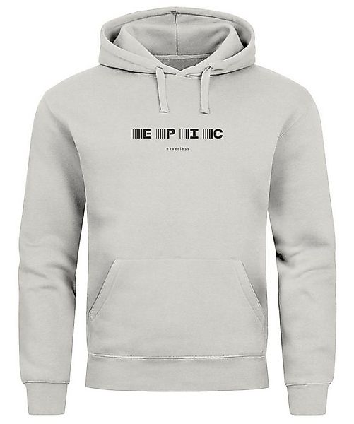 Neverless Hoodie Hoodie Herren Print Aufdruck Epic Schriftzug Kapuzen-Pullo günstig online kaufen