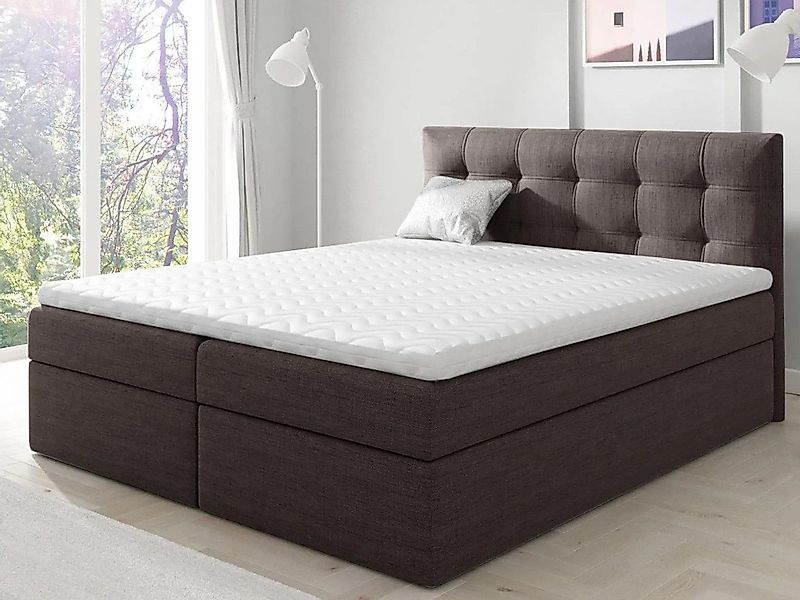 Beautysofa Boxspringbett Kontinentales mit Bettkasten TOPIQ günstig online kaufen
