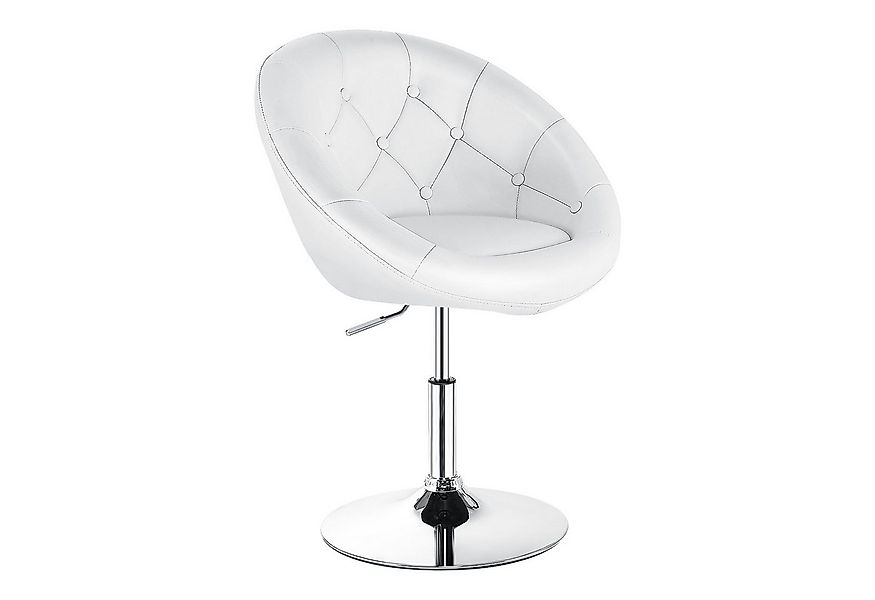 COSTWAY Drehstuhl, gepolstert, höhenverstellbar & drehbar, bis 150kg, weiß günstig online kaufen