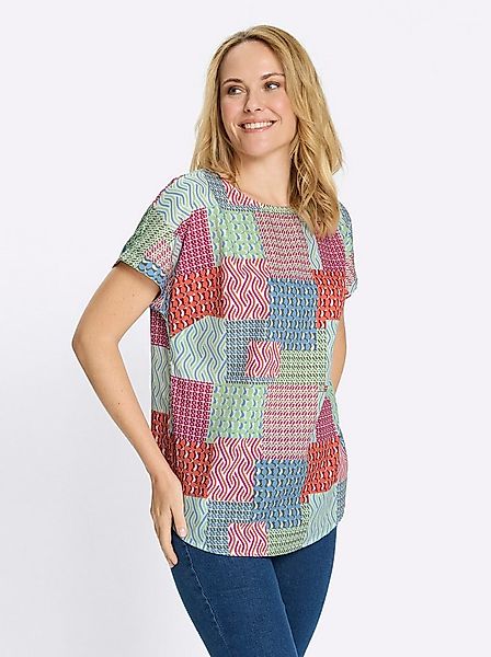 Sieh an! Klassische Bluse Schlupfbluse Kurzarm günstig online kaufen