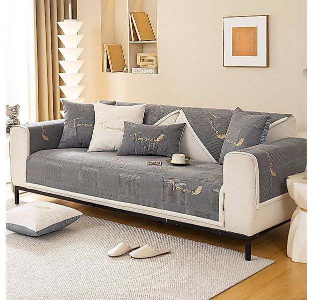 TUWENA Sofahusse Sofaschoner Rutschfest,Couch Überzug L Form 1/2/3/4 Sitzer günstig online kaufen