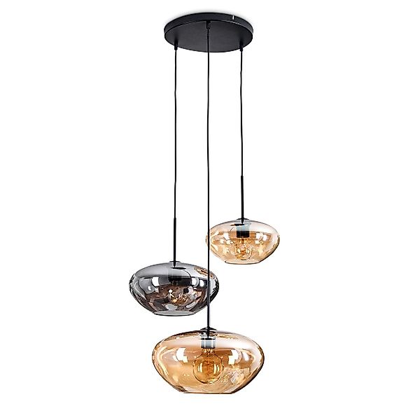 hofstein Hängeleuchte Hängelampe aus Metall/Glas in günstig online kaufen