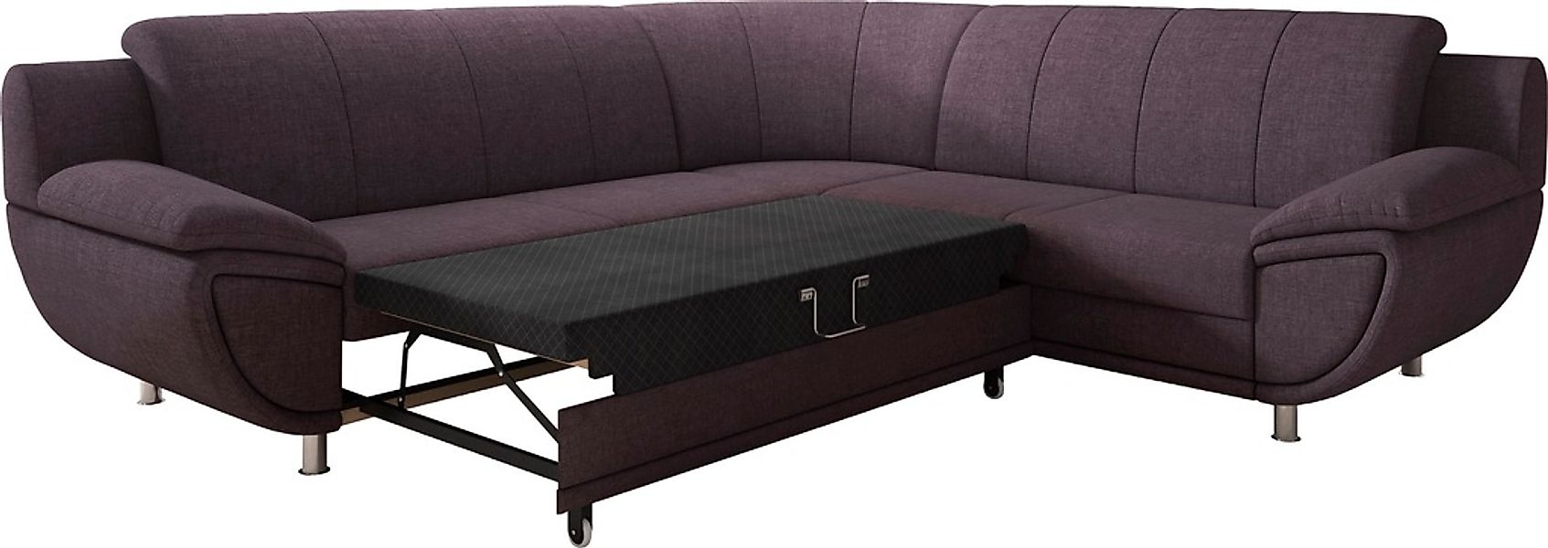TRENDMANUFAKTUR Ecksofa "Rondo II, zeitlos & elegant, bequeme Armlehnen, L- günstig online kaufen