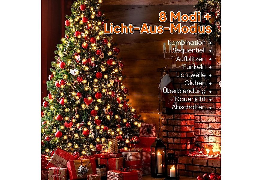 Salcar LED-Lichterkette 250-490 LEDs Christbaumbeleuchtung mit Ring Warmewe günstig online kaufen