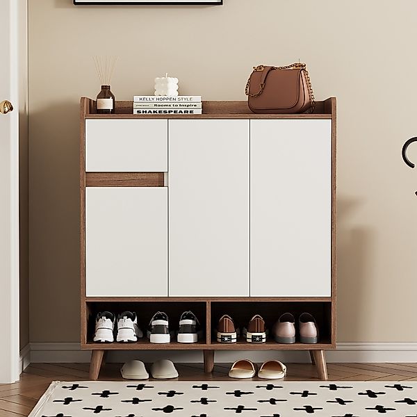 MODFU Sideboard mit Massivholzbeinen (Wohnzimmerschrank,Kommode,Anrichte, 1 günstig online kaufen