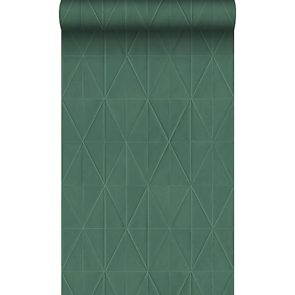 Origin Luxury Wallcoverings Tapete Origami Muster Dunkelgrün 53 Cm X 1005 C günstig online kaufen