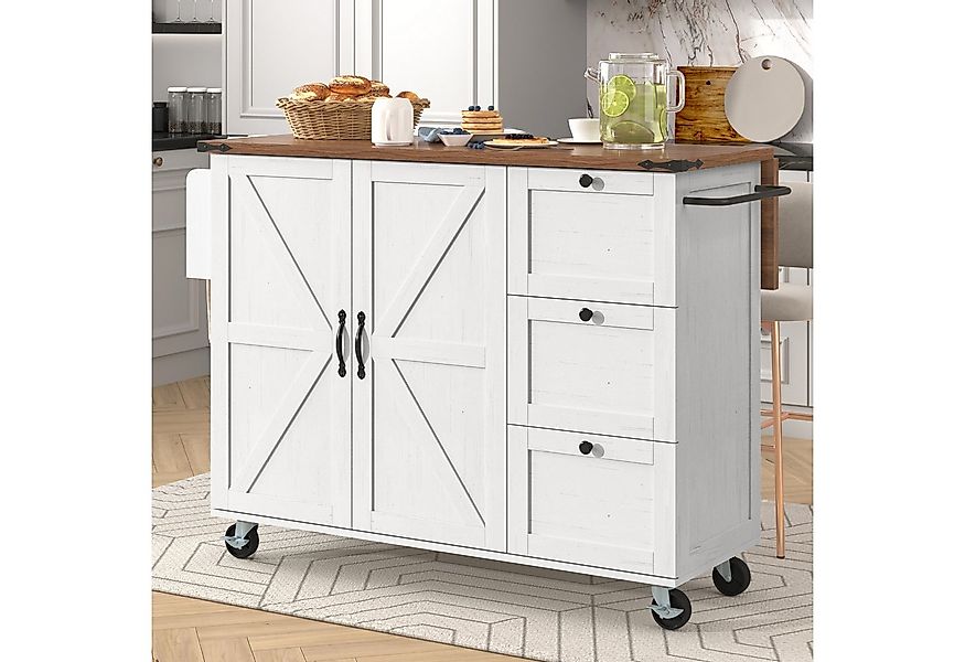 STILVORA Küchenwagen mit rollen Kücheninsel mit Schubladen,Buffetschrank Se günstig online kaufen