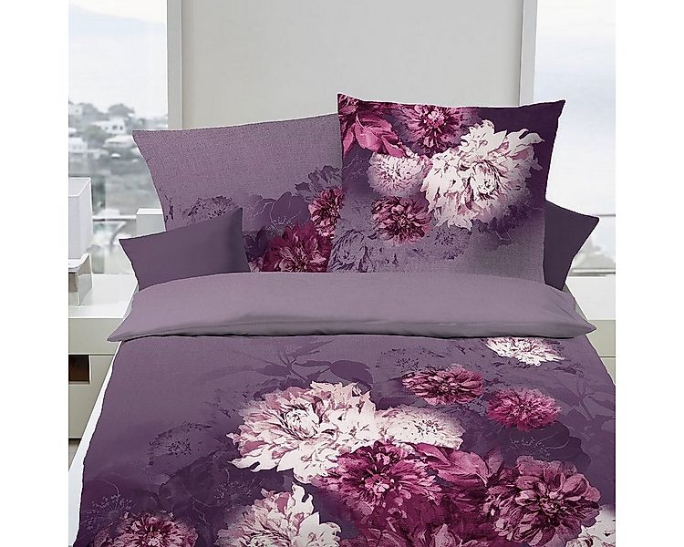 TRAUMSCHLAF Bettwäsche Flamenco violett, Biber, 2 teilig, Biberbettwäsche m günstig online kaufen