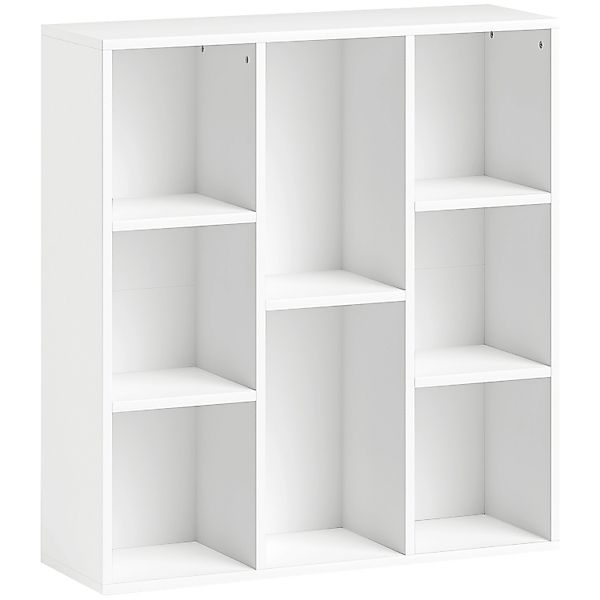 HOMCOM Bücherregal Standregal mit 8 Ebenen Aufbewahrungsregal günstig online kaufen