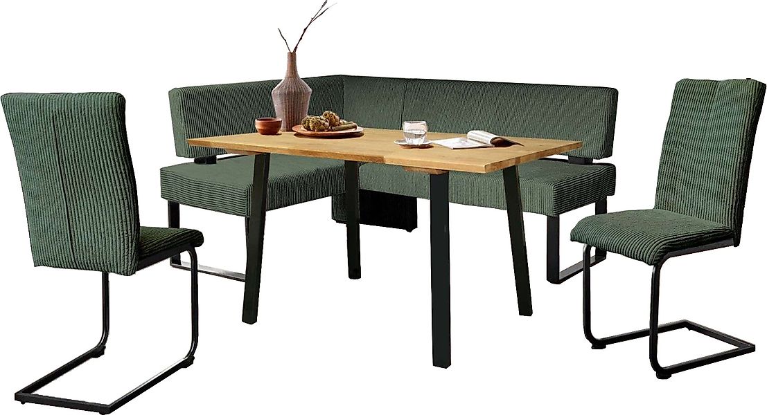 Home affaire Eckbankgruppe »Oliver«, (Set, 4 tlg., 4-tlg), Eckbank mit Well günstig online kaufen