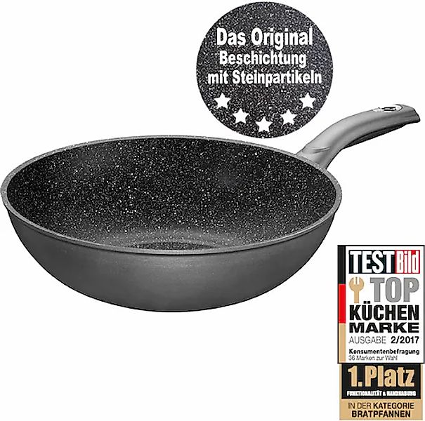 STONELINE Wok Aluminium 1 Stk. tlg. Ø 30 cm, STONELINE®- Keramikbeschichtun günstig online kaufen