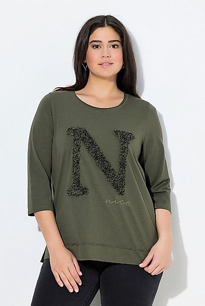 Ulla Popken T-Shirt Shirt Nice Classic Rundhalsausschnitt 3/4-Arm günstig online kaufen