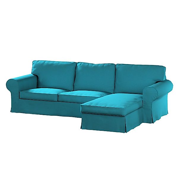 Bezug für Ektorp 2-Sitzer Sofa mit Recamiere, türkis, Ektorp 2-Sitzer Sofab günstig online kaufen