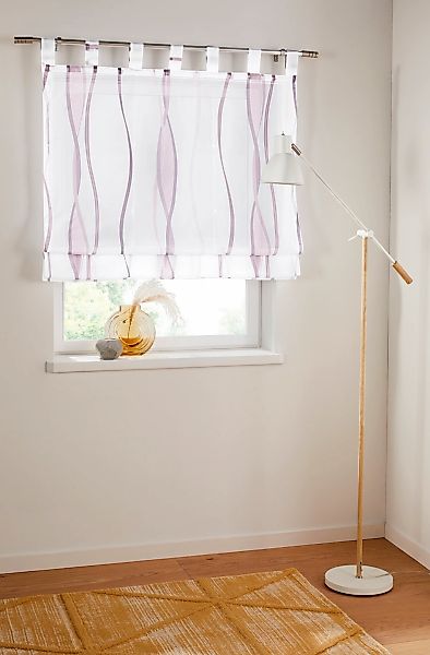 OTTO home Raffrollo "Dimona" mit Schlaufen Transparent, Voile, Polyester günstig online kaufen