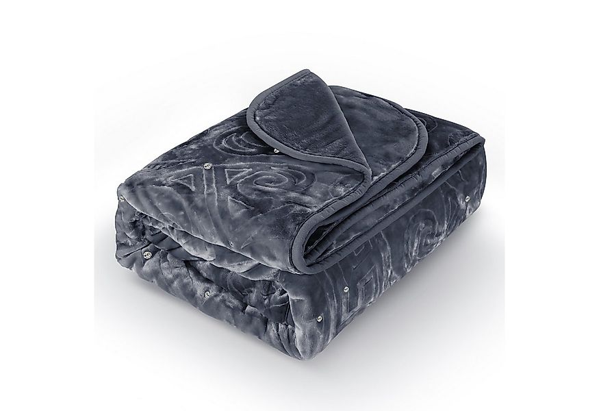 Wohndecke Kuscheldecke Flauschig 200x240 Warm Weiche Bettdecke Einfarbig, H günstig online kaufen