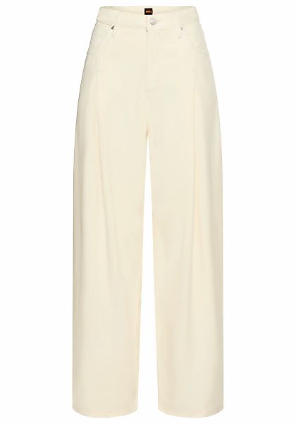 BOSS ORANGE Loose-fit-Jeans "Slouchy Pleated Mid Rise Premium Damenmode", ( günstig online kaufen