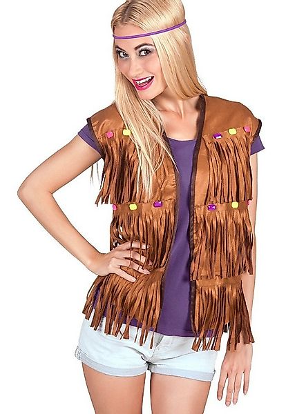 Boland Hippie-Kostüm Hippie Fransenweste - Fasching Karnevalskostüme, Ärmel günstig online kaufen