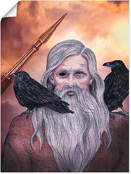 Artland Poster "Odin", Götter, (1 St.), als Leinwandbild, Wandaufkleber ode günstig online kaufen