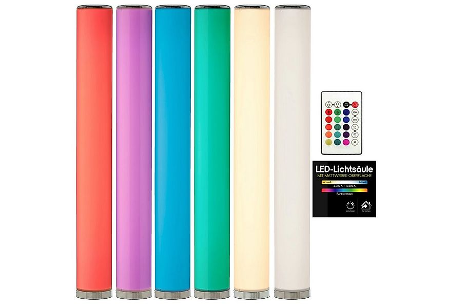 BONETTI LED Stehlampe LED Lichtsäule mit 8 Lichtfarben und praktischer Fern günstig online kaufen